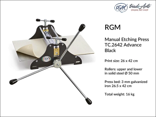 RGM Manual Etching Press TC.2642 Advance, prasa do linorytu ręczna RGM TC.2642 Advance, RGM prasa drukarska do linorytu TC.2642 Advance, linoryt, prasa do linorytu, chalkografia, druk, prasa drukarska,