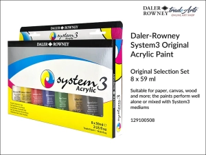 Daler-Rowney System3 Acrylic Original Selection Set zestaw farb akrylowych, opak. 8 x 59 ml, blister 