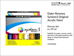 Daler-Rowney System3 Acrylic Original Process Set zestaw farb akrylowych, opak. 6 x 59 ml, blister 