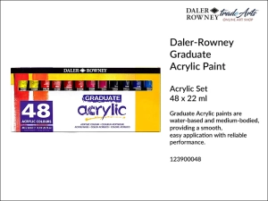 Daler-Rowney Graduate Acrylic Paint Set zestaw farb akrylowych, opak. 48 x 22 ml, blister 