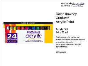Daler-Rowney Graduate Acrylic Paint Set zestaw farb akrylowych, opak. 24 x 22 ml, blister 