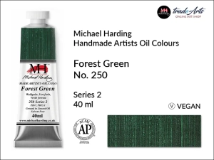 Farba olejna Artists Oil Colours Michael Harding, kolor: Forest Green No. 250, tuba 40 ml