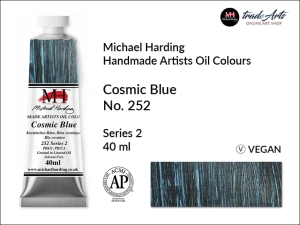 Farba olejna Artists Oil Colours Michael Harding, kolor: Cosmic Blue No. 252, tuba 40 ml 