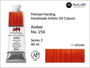 Farba olejna Artists Oil Colours Michael Harding, kolor: Amber No. 256, tuba 40 ml 