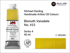Farba olejna Artists Oil Colours Michael Harding, kolor: Bismuth Vanadate 413 No. 413, tuba 40 ml 