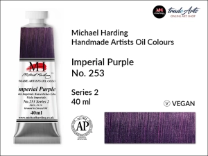 Farba olejna Artists Oil Colours Michael Harding, kolor: Imperial Purple No. 253, tuba 40 ml