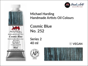 Farba olejna Artists Oil Colours Michael Harding, kolor: Cosmic Blue No. 252, tuba 40 ml 