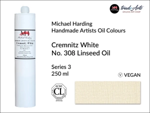 Farba olejna Artists Oil Colours Michael Harding, kolor: Cremnitz White No. 308 na oleju lnianym, kartridż 250 ml 