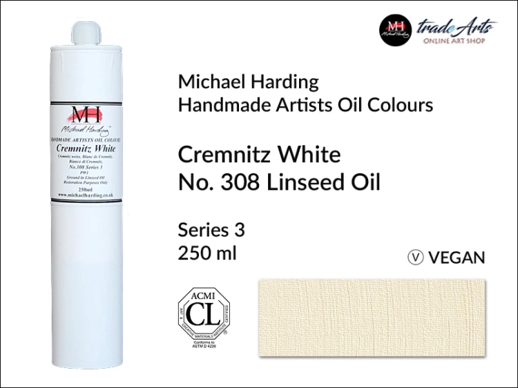 Michael Harding Artists Oil Colours Cremnitz White 308, farba olejna Cremnitz White 308 Michael Harding, Michael Harding - farba olejna Cremnitz White 308, farby olejne Michael Harding, Michael Harding, farby Michael Harding, tradearts,