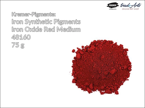 Czerwień żelazowa średnia Kremer-Pigmente, Kremer-Pigmente - czerwień żelazowa średnia, czerwień żelazowa średnia, Iron Oxide Red Medium - Kremer-Pigmente, pigmenty, farby, malarstwo, tradearts,