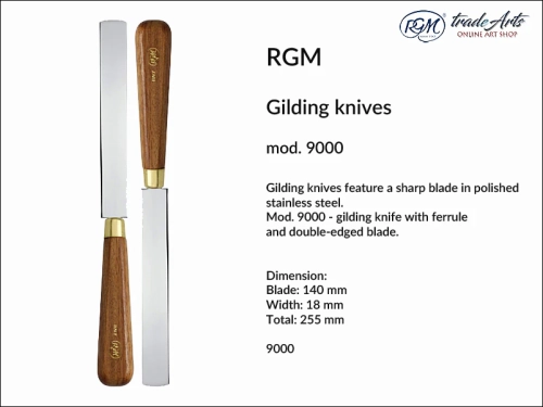 RGM Gilding Knife 9000, nóż do złoceń RGM, nóż pozłotniczy RGM, nóż do pozłotnictwa RGM, RGM nóż pozłotniczy RGM model 9000, pozłotnictwo, złocenia,