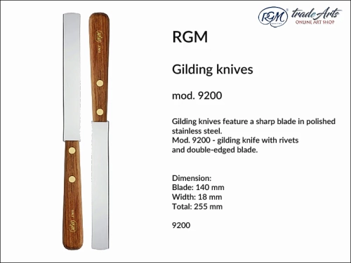 RGM Gilding Knife 9200 nóż do złoceń RGM, nóż pozłotniczy RGM, nóż do pozłotnictwa RGM, RGM nóż pozłotniczy RGM model 9200, pozłotnictwo, złocenia, nakładanie złota, tradearts,