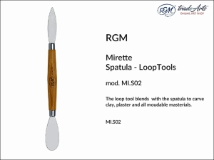 Szpatułka metalowa dwustronna do gliny RGM Mirette Loop Tools Spatula mod. MI.S02
