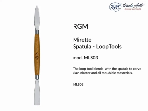 Szpatułka metalowa dwustronna do gliny RGM Mirette Loop Tools Spatula mod. MI.S03