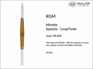 Szpatułka metalowa dwustronna do gliny RGM Mirette Loop Tools Spatula mod. MI.S04