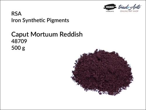 RSA kaput mortuum czerwonawe syntetyczne 500 g, kaput mortuum czerwonawe, pigment żelazowy syntetyczny, Caput Mortuum Reddish 4907 RSA, pigmenty żelazowe,