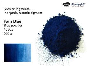 Błękit paryski pigment historyczny nieorganiczny Kremer-Pigmente, opak. 500 g