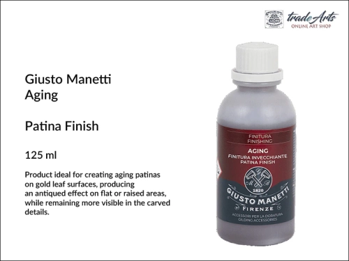 Manetti Aging Patina Finish 125 ml, patyna postarzająca złocenia Aging Patina Manetti, postarzanie złoceń Manetti Aging Patina 125 ml, patynowanie złota, patyna do złoceń Manetti, tradearts,