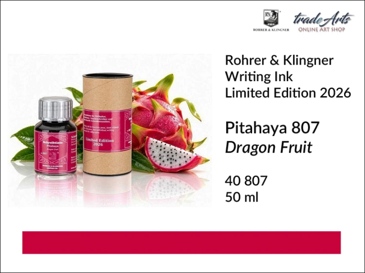 Rohrer &amp; Klingner Pitahaya 807 Writing Ink, R&amp;K atrament Pitahaya 807 Limited Edition 2026, atrament Rohrer &amp; Klingner Pitahaya 807 LE 2026, atramenty artystyczne, Rohrer &amp; Klingner atramenty seria limitowana,