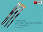 Pędzel płaski ścięty do farb akwarelowych i akrylowych Restaurohouse Toray nylon, seria 722/14