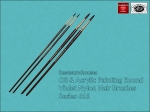 Pędzel okrągły do farb olejnych i akrylowych, fioletowy nylon Restaurohouse, seria 610/16